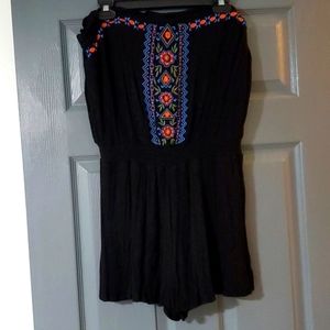 Strapless Black Romper